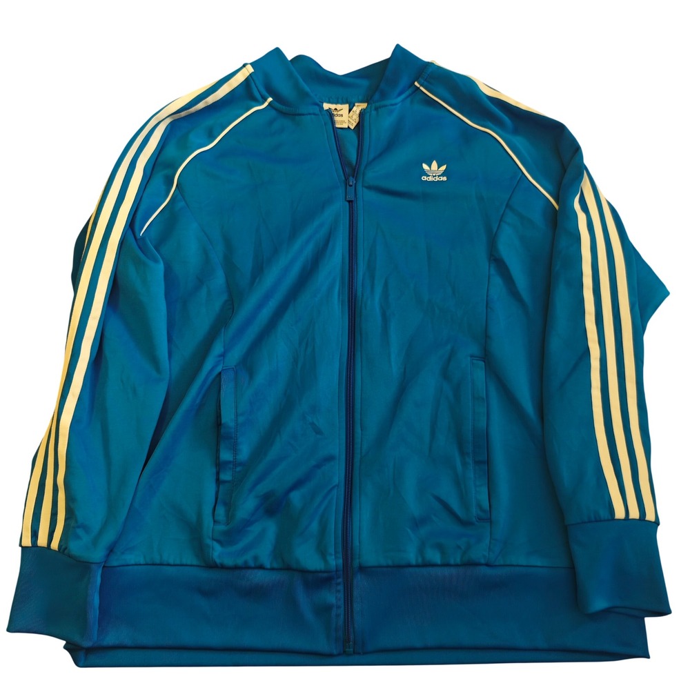 Adidas Originals Superstar Track Jacket Blue White 3-Stripe IL6656 Mens 2X